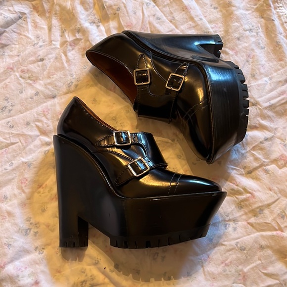 RARE Burberry Prorsum Creeper Monk Strap Wedges - Picture 4 of 6